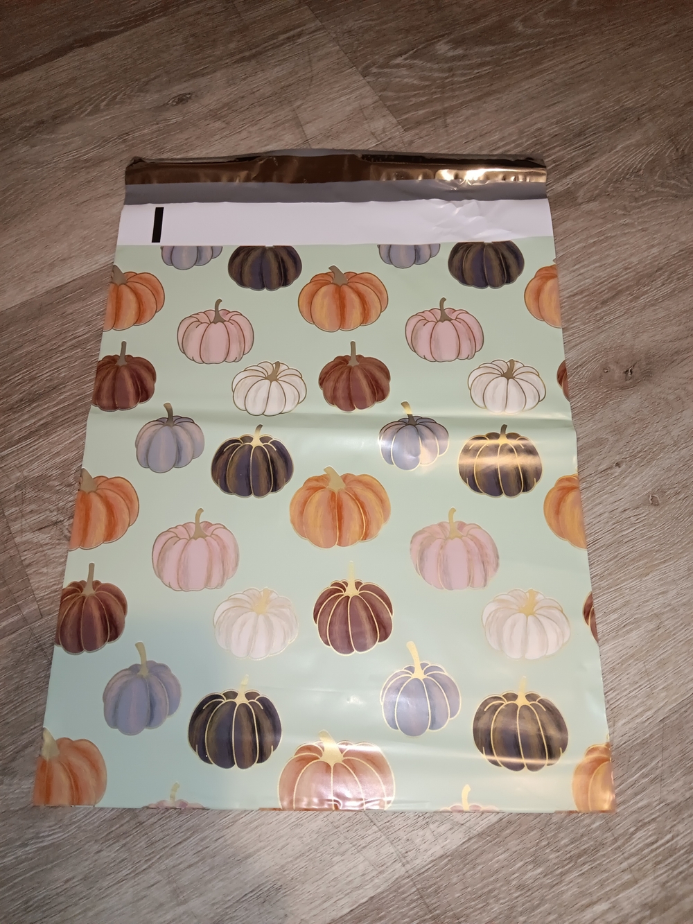 Festive Pumpkin Foil Party Gift Bag - Multicolor 100 Bags 10 X 13